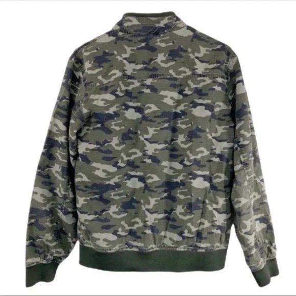 SALE! American Rag Dusty Olive Green Camo Bomber Jacket - Picture 8 of 10